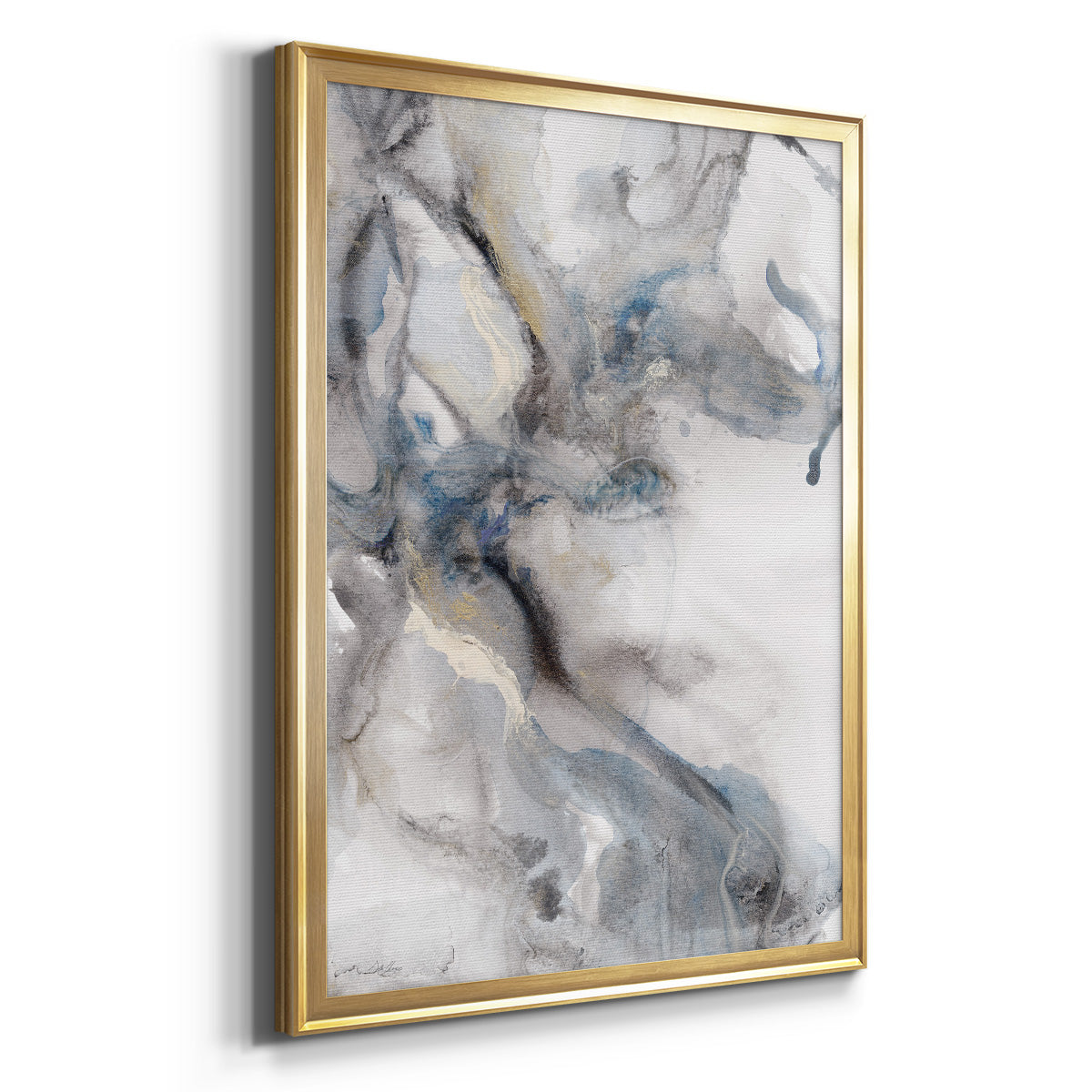 Marble Trance - Modern Framed Canvas Print