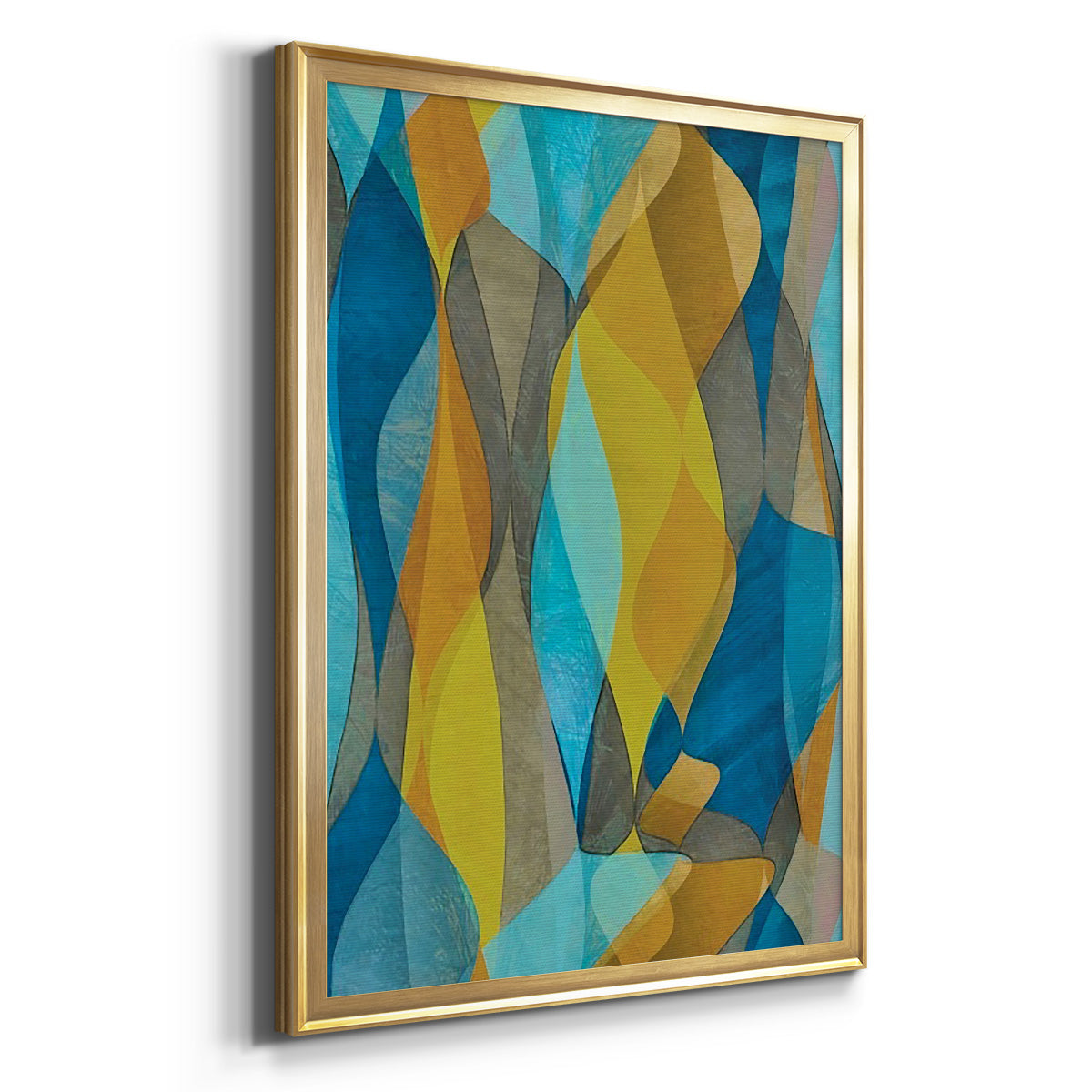 Colorful Cascade II - Modern Framed Canvas Print