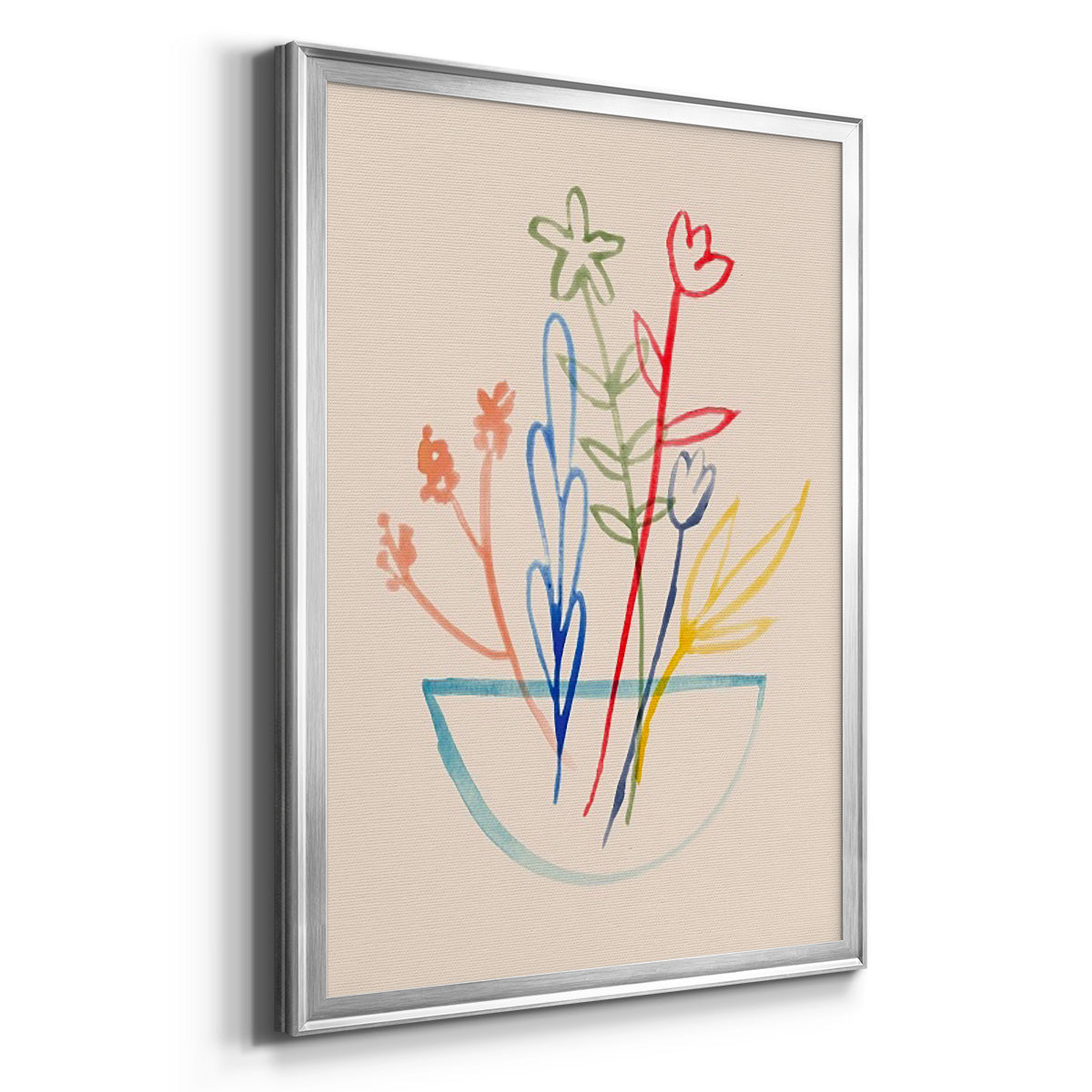 Fun Bunch II - Modern Framed Canvas Print