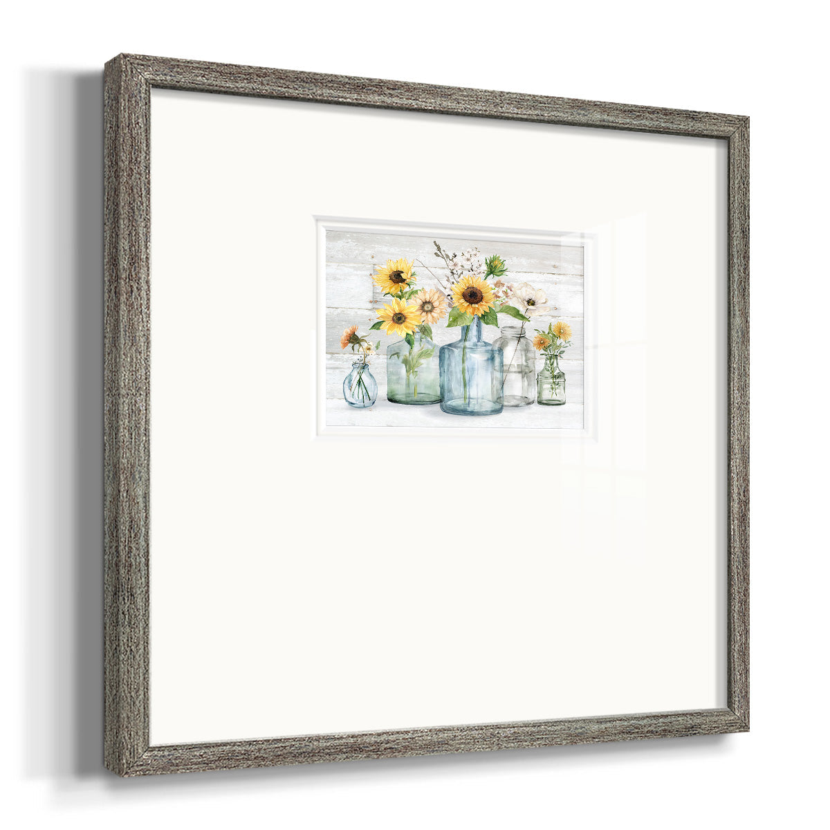 Sunflower Extravaganza Premium Framed Print Double Matboard