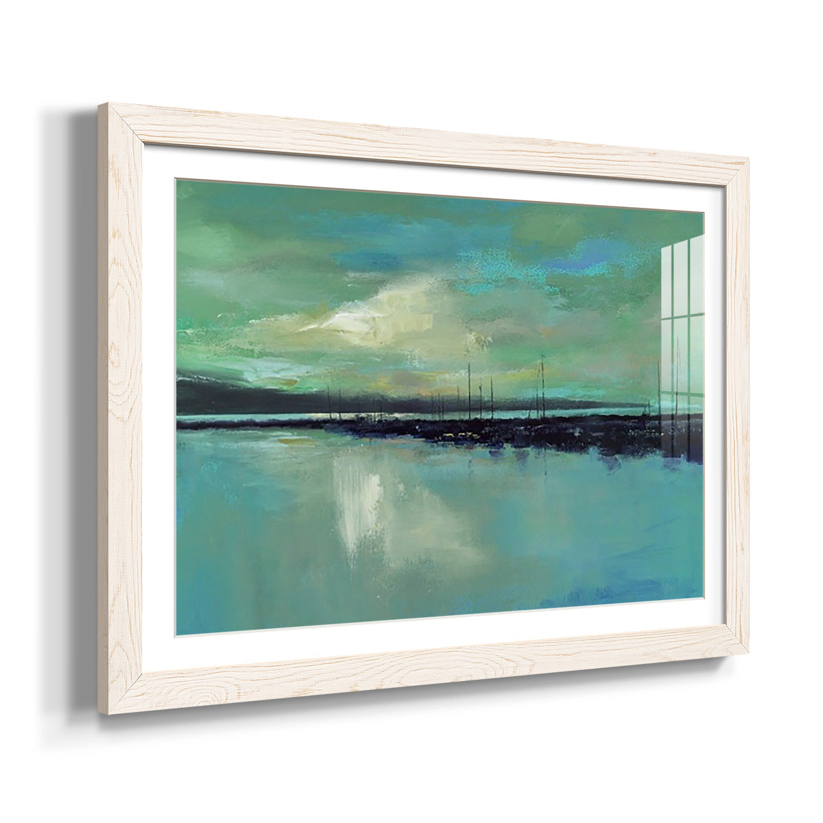 Harbor Light - Barnwood Framed Art Print