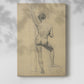Canvas art print of a rear-view figure with gentle contour lines with a soft shadow on a white background.