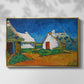 Three White Cottages at Saintes-Maries, 1888 - Floater Framed Canvas Print