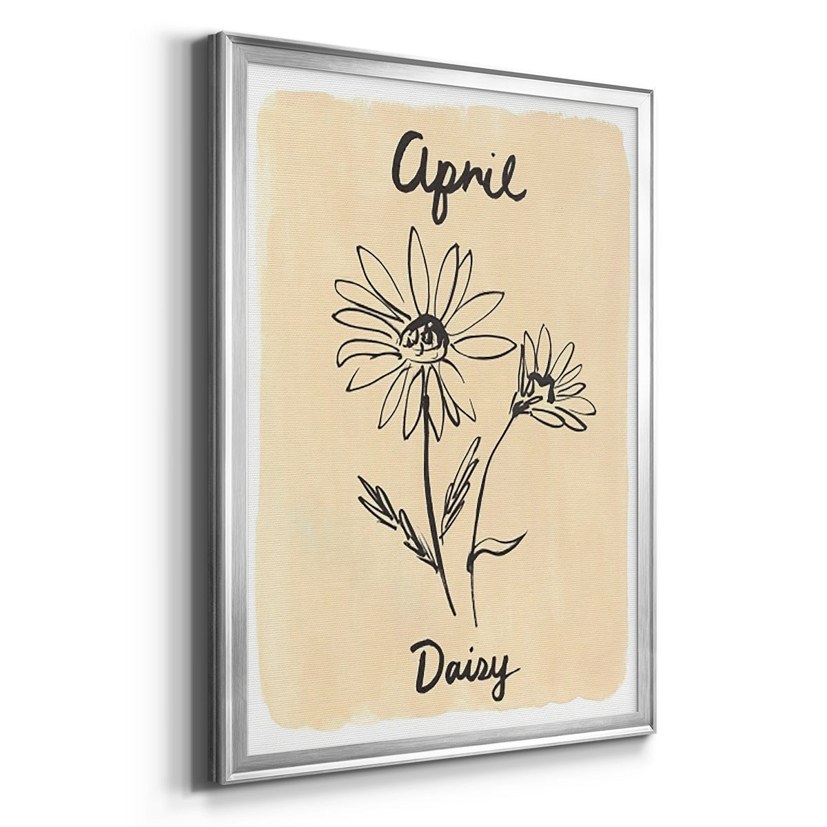 Birth Month IV - Modern Framed Canvas Print