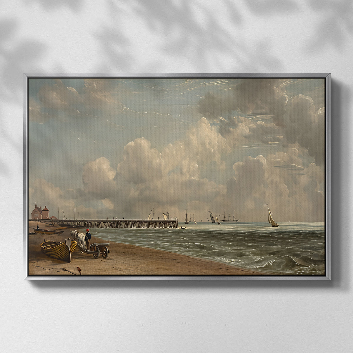 Yarmouth Jetty, 1822 - Floater Framed Canvas Print