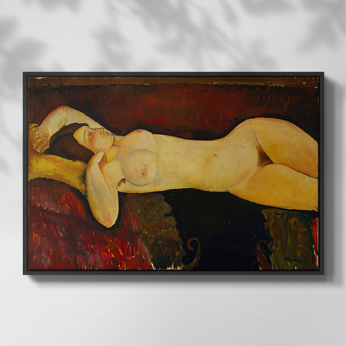 Reclining Nude (Nu couché), 1919 - Floater Framed Canvas Print