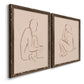 Sketched Pose I - Premium Framed Canvas 2 Piece Set - Ready to Hang