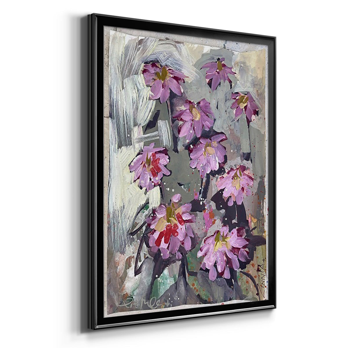 Zinnia II - Modern Framed Canvas Print