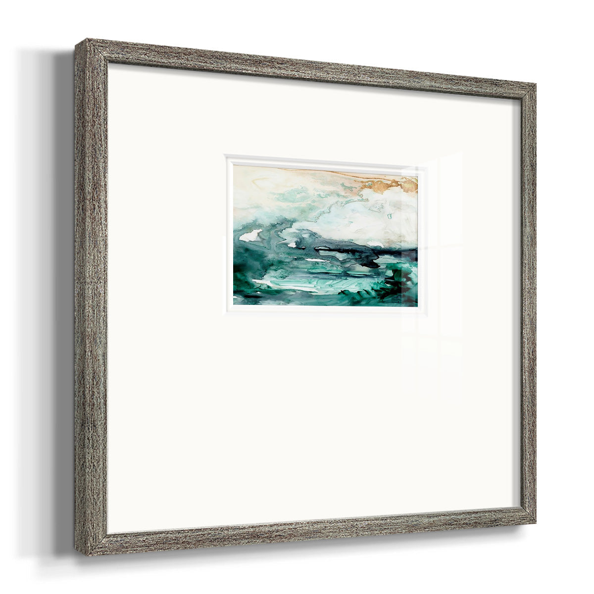 Sea Foam Flow I Premium Framed Print Double Matboard