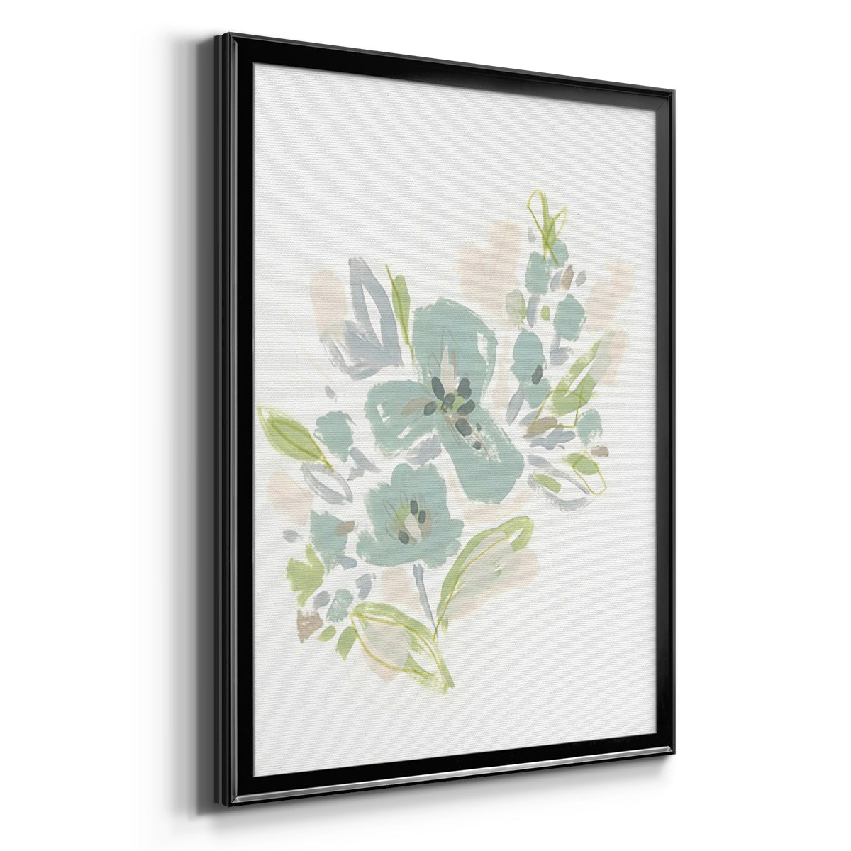 Seafoam Petals III - Modern Framed Canvas Print