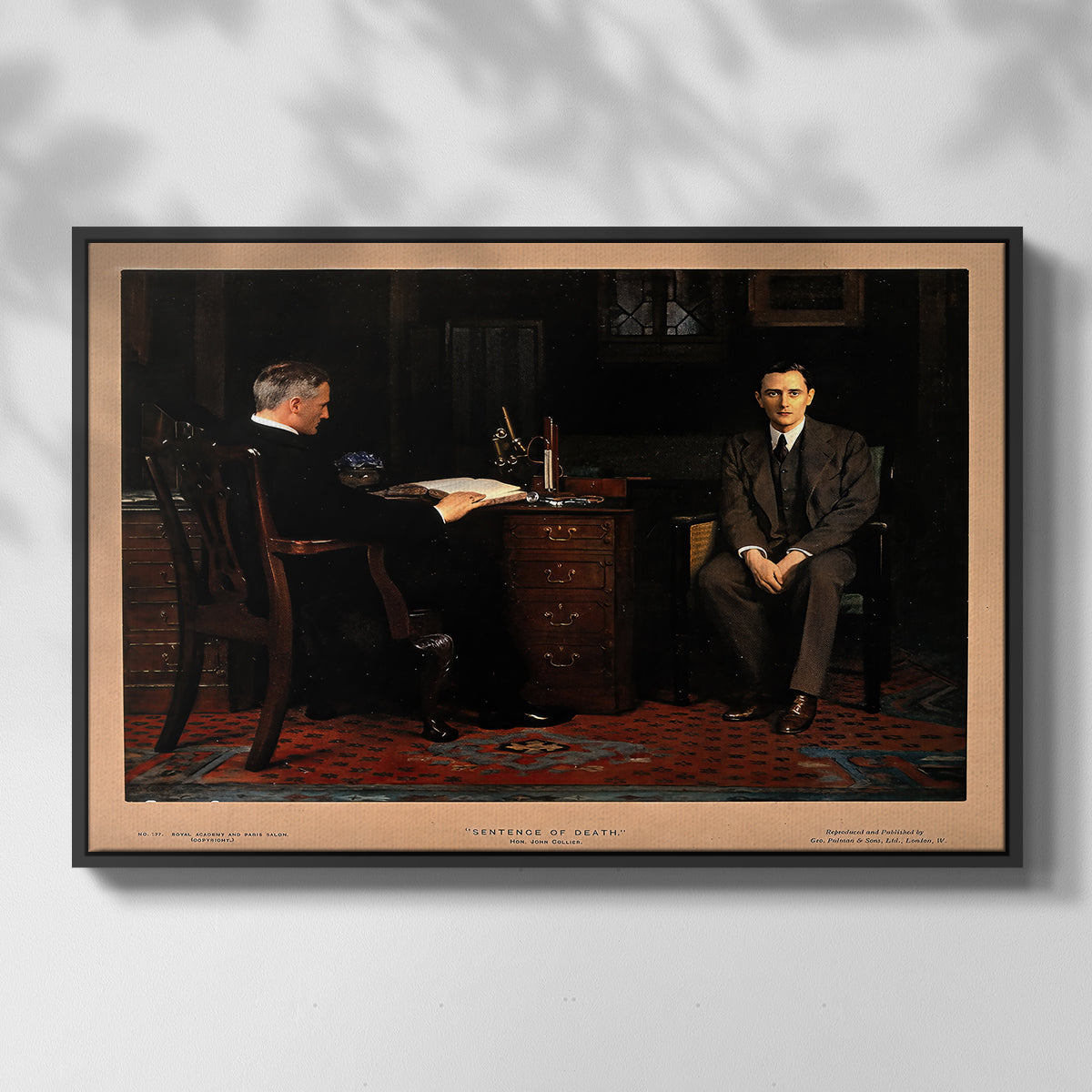 The Sentence of Death, 1908 - Floater Framed Canvas Print