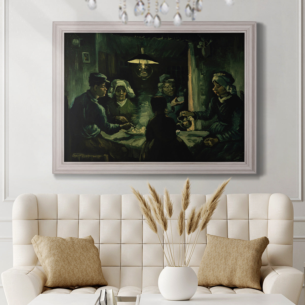 Second Study for the Potato Eaters - Ornate Framed Canvas Print