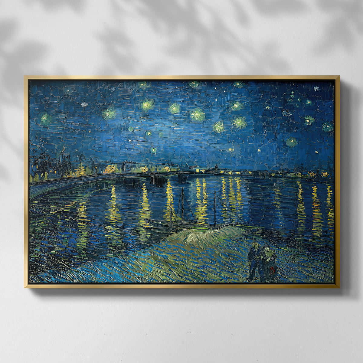 Starry Night Over the Rhône, 1888 - Floater Framed Canvas Print