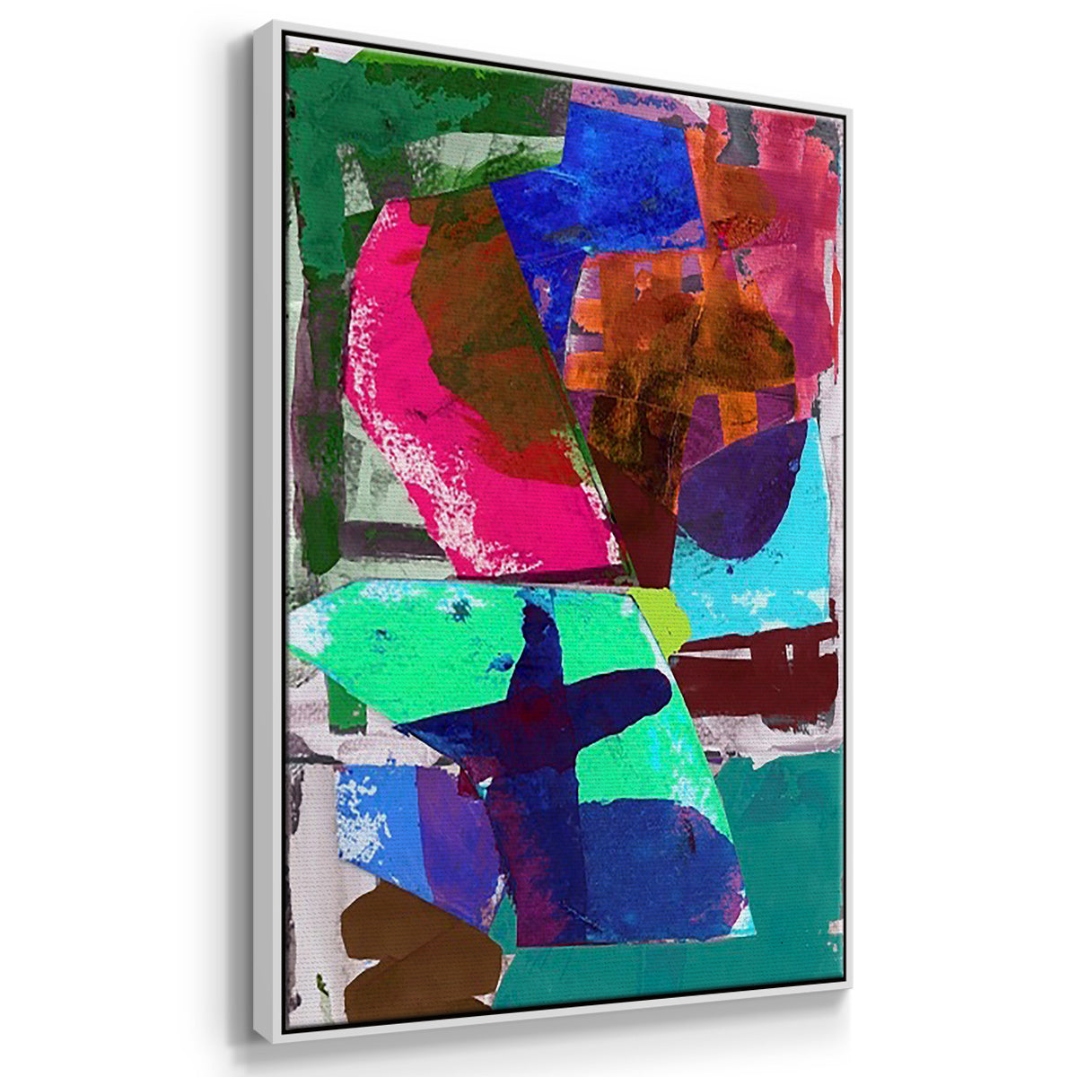 Brights Strokes I - Floater Framed Canvas Set