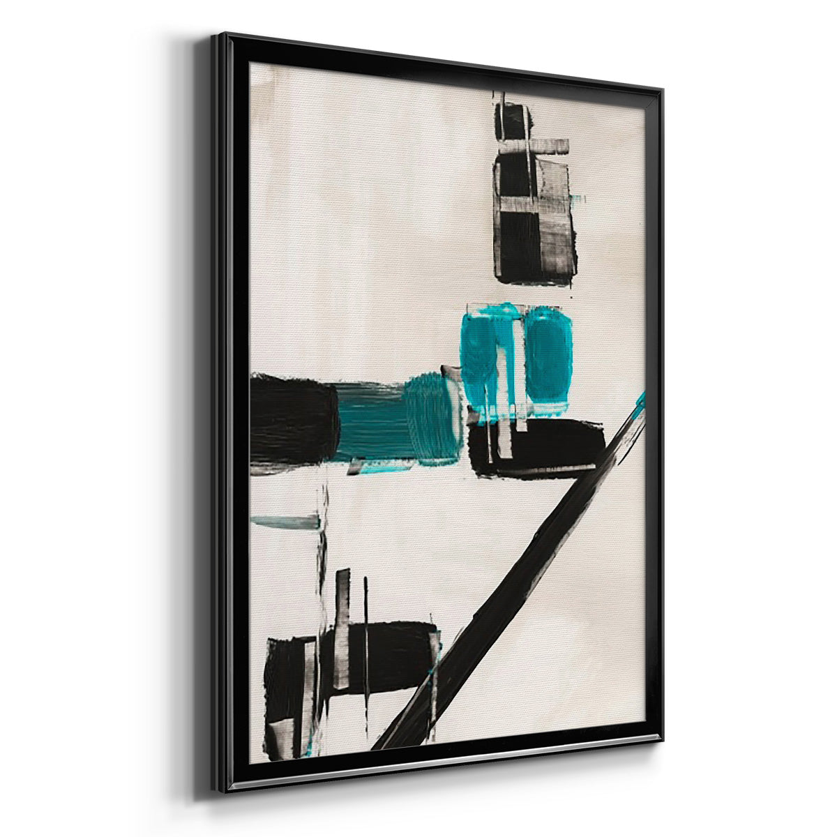 Geometry Notes I - Modern Framed Canvas Print