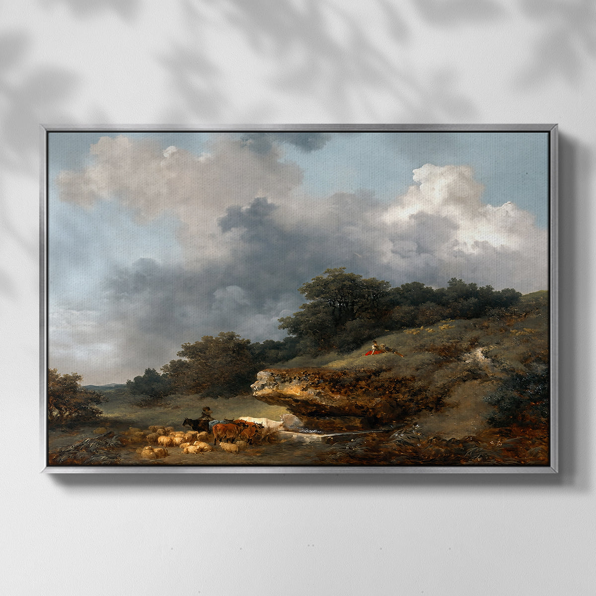 The Watering Place, c. 1765 - Floater Framed Canvas Print