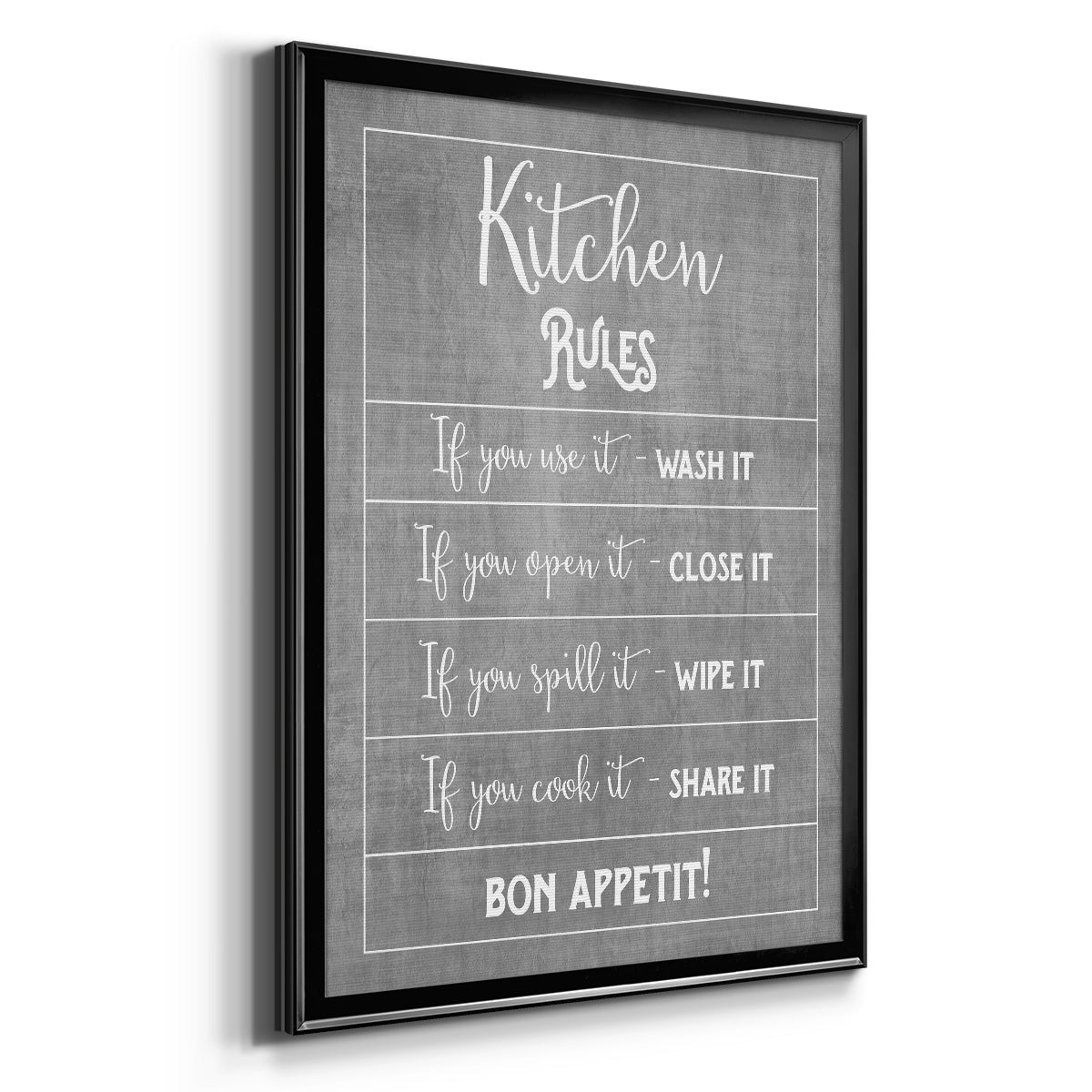 Bon Appetit - Modern Framed Canvas Print
