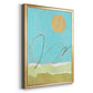 Green and Gold Pieced Landscape II - Modern Framed Canvas Print