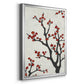 Red Berry Branch II - Modern Framed Canvas Print