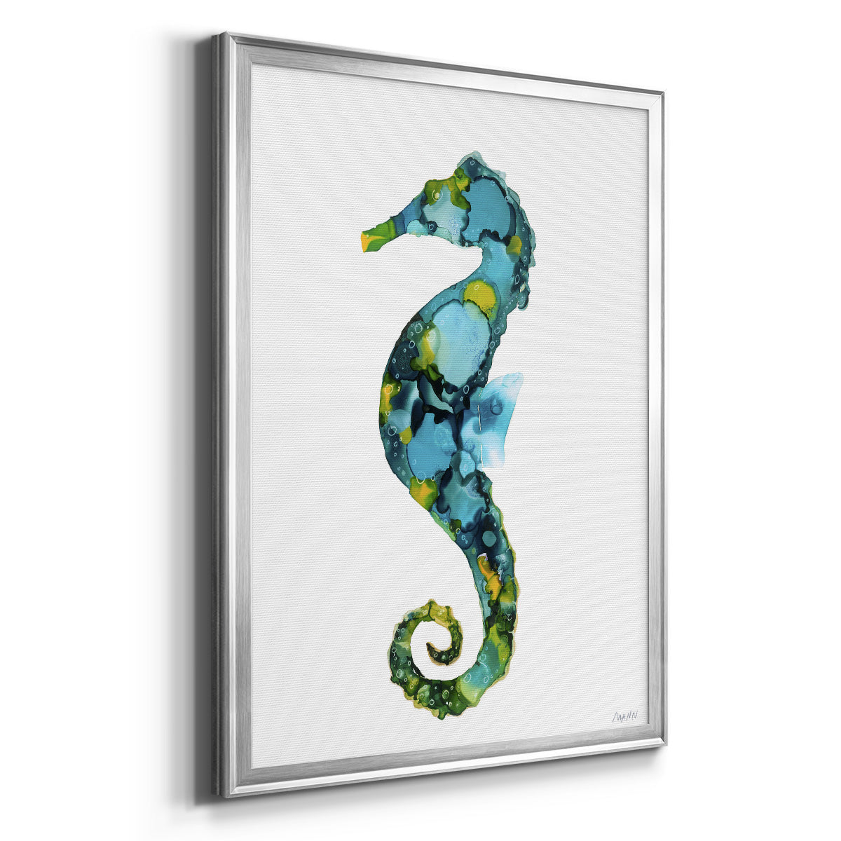 Seahorse - Modern Framed Canvas Print