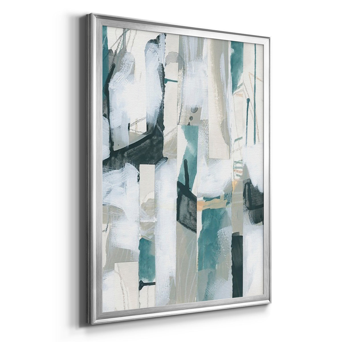 Sea Cavern Strata III - Modern Framed Canvas Print