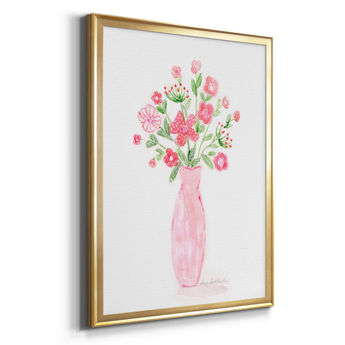 Boho Pinwheel Bouquet I - Modern Framed Canvas Print