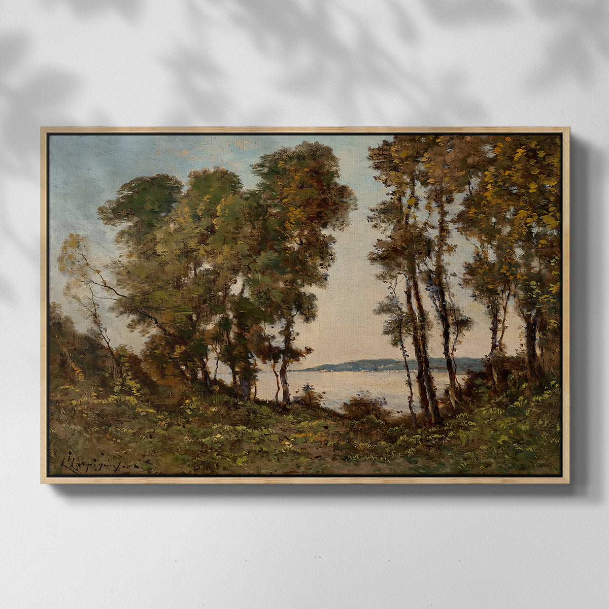 The Banks of the Allier, 1894 - Floater Framed Canvas Print