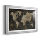 Safari World Map - Modern Framed Art Print