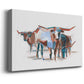 Modern Longhorns II Premium Gallery Wrapped Canvas - Ready to Hang