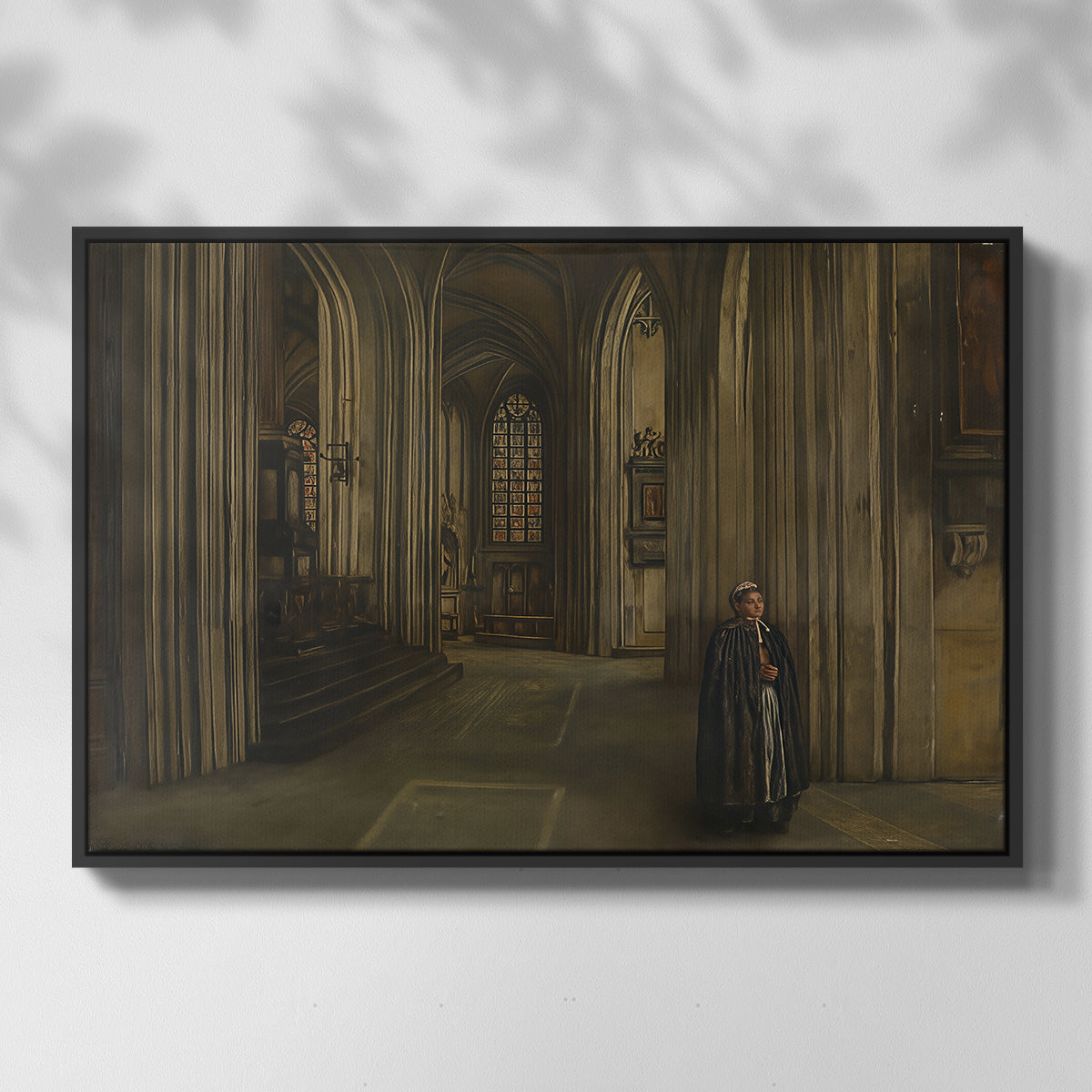 Interior of a Church, 1871 - Floater Framed Canvas Print