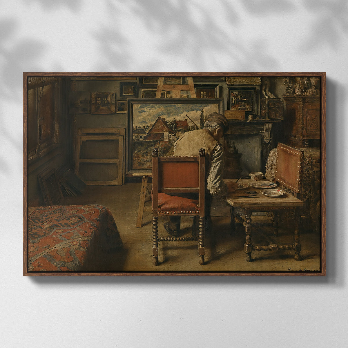 The Retoucher (The Restorer), 1876 - Floater Framed Canvas Print