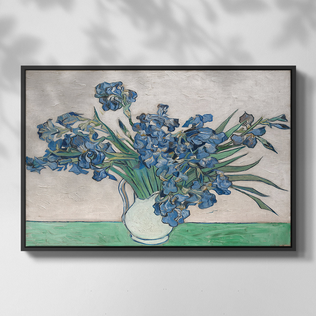Irises, 1890 - Floater Framed Canvas Print