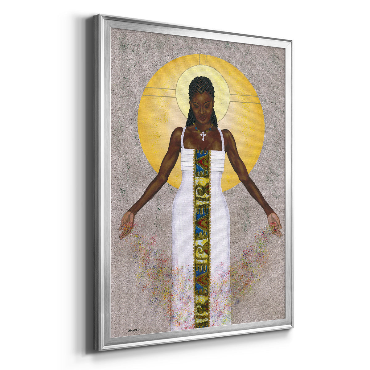 Her Peace - Modern Framed Canvas Print