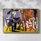 The Painter and His Model, 1963 - Floater Framed Canvas Print