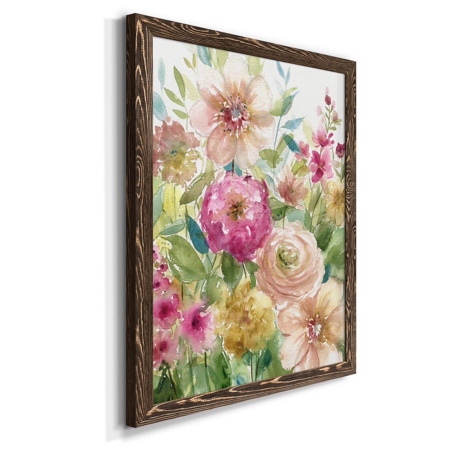 Jardin de Fleurs - Premium Canvas Framed in Barnwood - Ready to Hang