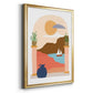Paper Scene III - Modern Framed Canvas Print