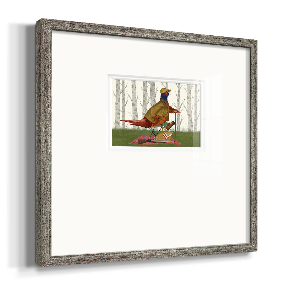 Pheasant Shooting Party 4 Premium Framed Print Double Matboard