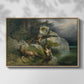 Eagles and Dying Stag on a Lakeshore, 1836 - Floater Framed Canvas Print