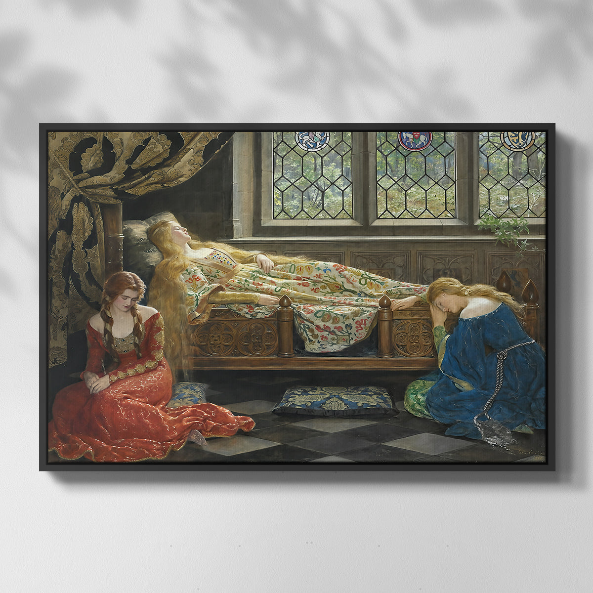 The Sleeping Beauty, 1921 - Floater Framed Canvas Print