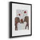 Elephant Bouquet, Portrait - Modern Framed Canvas Print