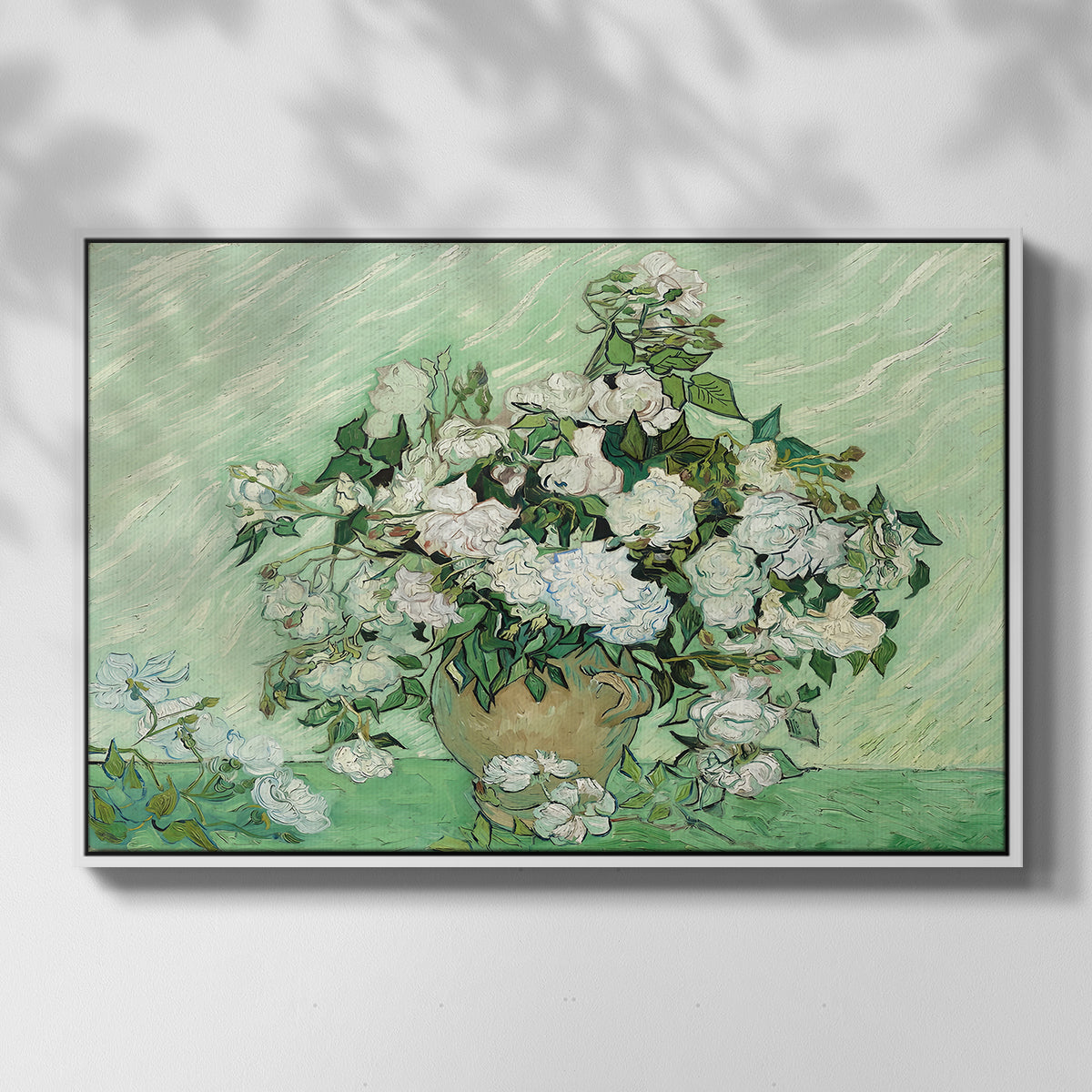 Roses, 1890 - Floater Framed Canvas Print