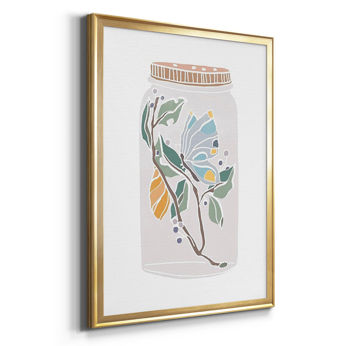 Nature Jar III - Modern Framed Canvas Print