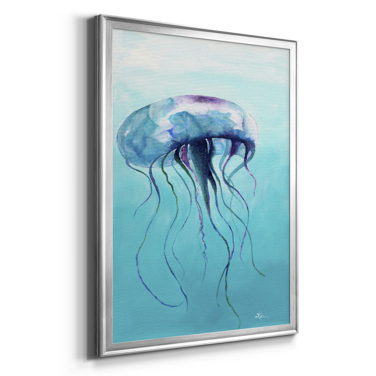 Jelly Fish - Modern Framed Canvas Print