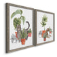 Purrfect Plants I - Premium Framed Canvas 2 Piece Set - Ready to Hang