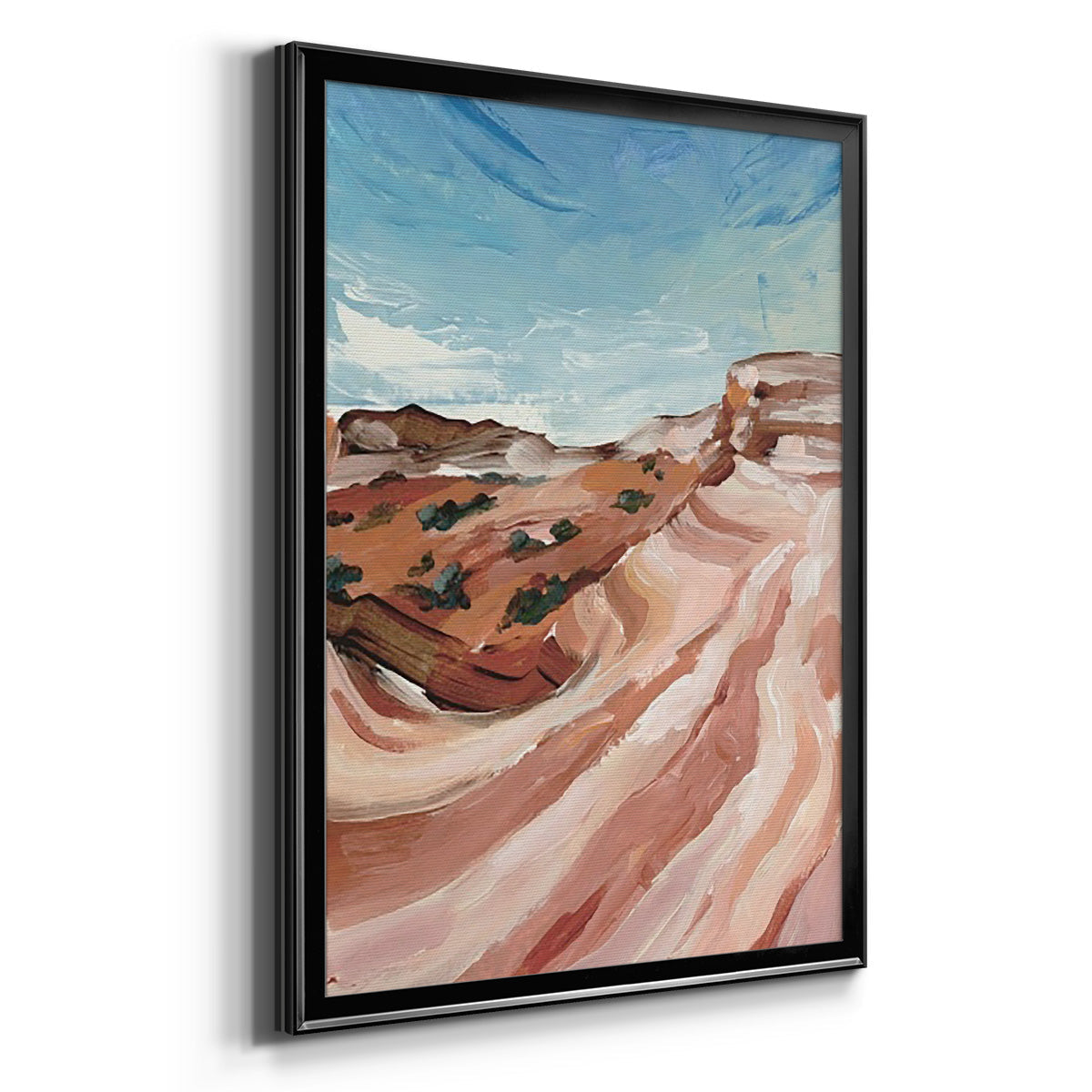 Impasto Plateau II - Modern Framed Canvas Print