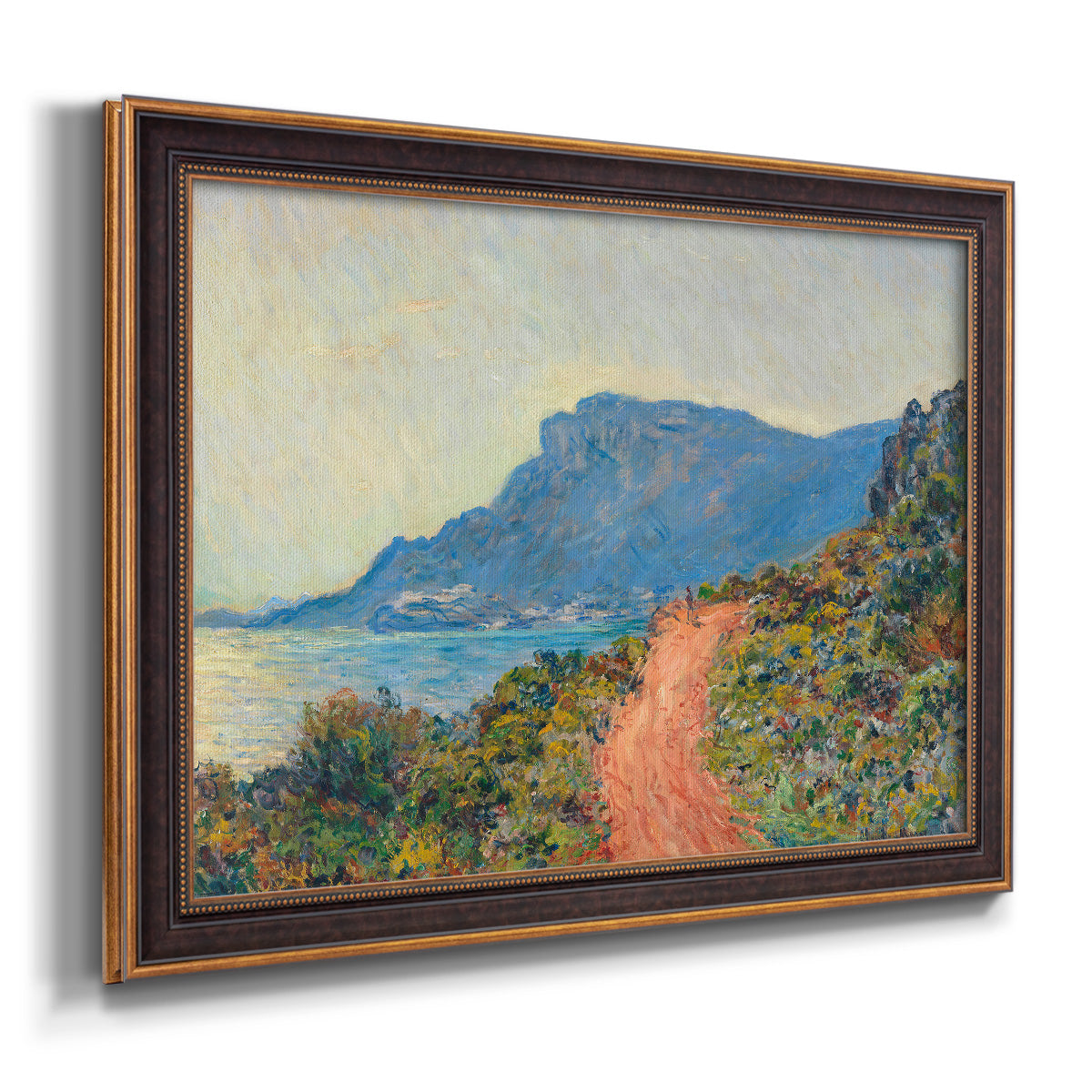 Affiche La Corniche près de Monaco Peinture - Ornate Framed Canvas Print