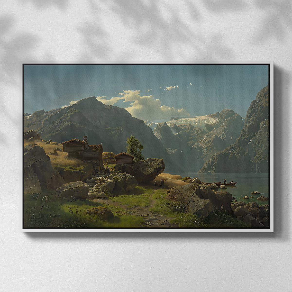 Balestrand, 1848 - Floater Framed Canvas Print