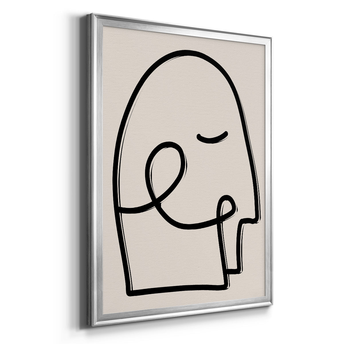 Face It I - Modern Framed Canvas Print