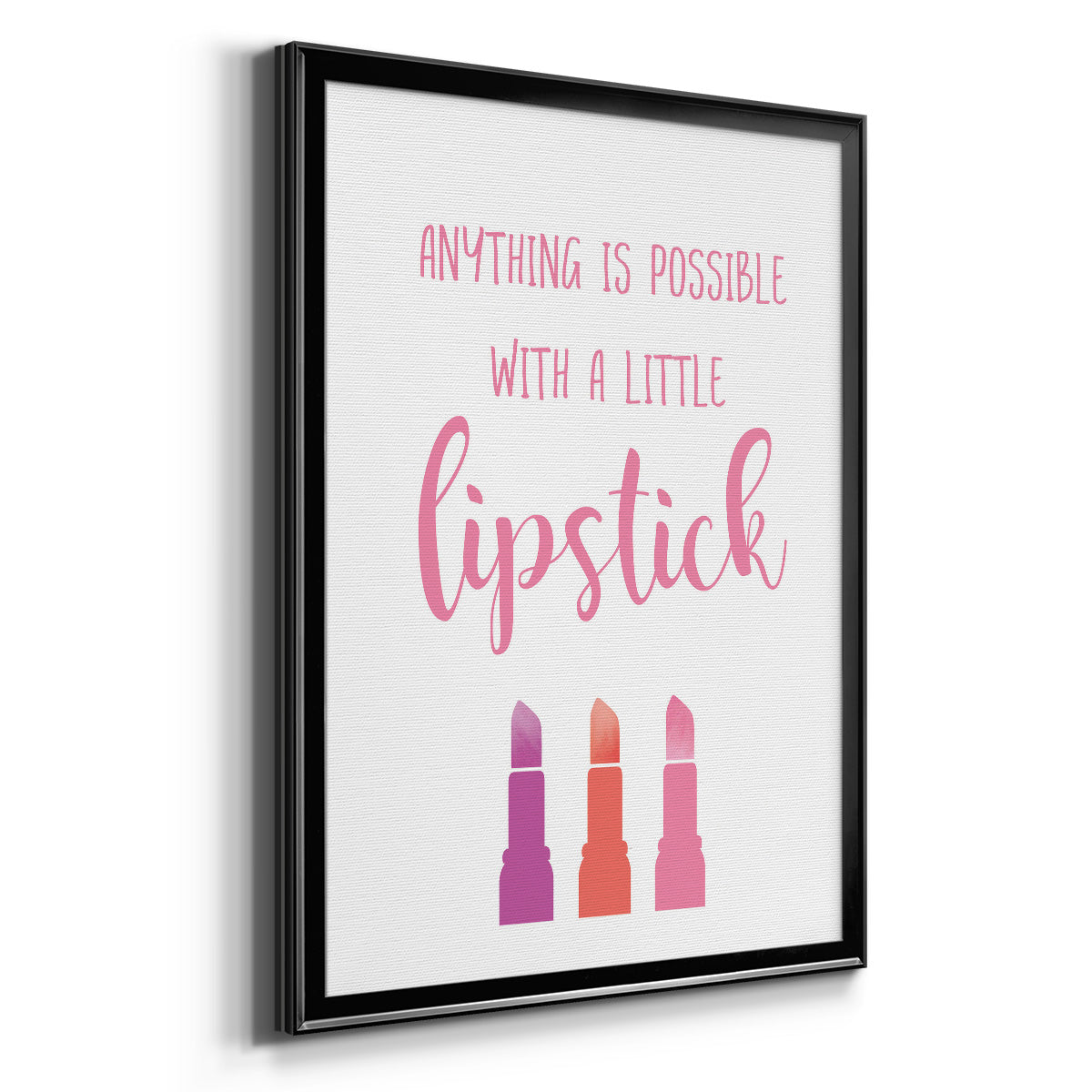 Little Lipstick - Modern Framed Canvas Print