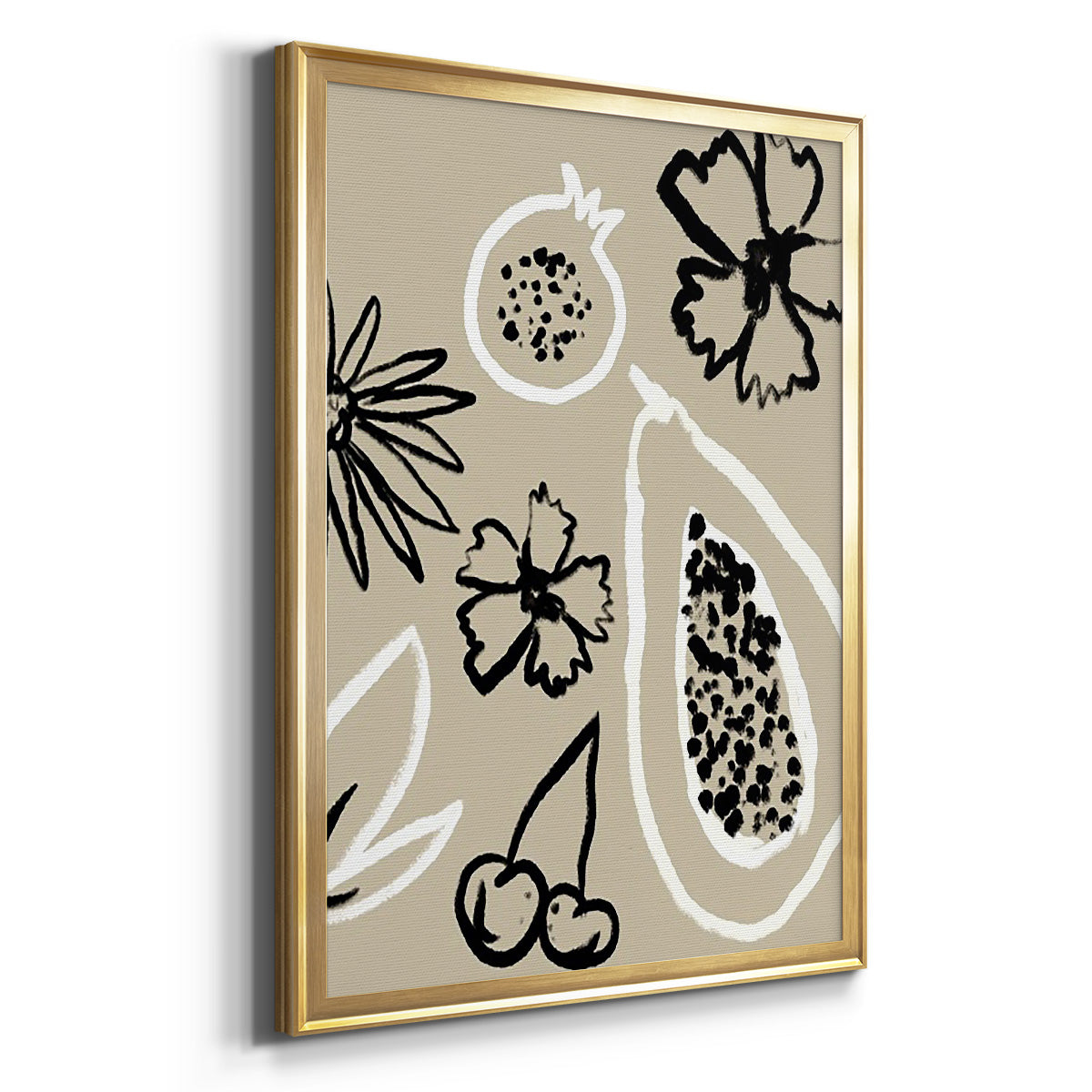 Summer Bounty II - Modern Framed Canvas Print